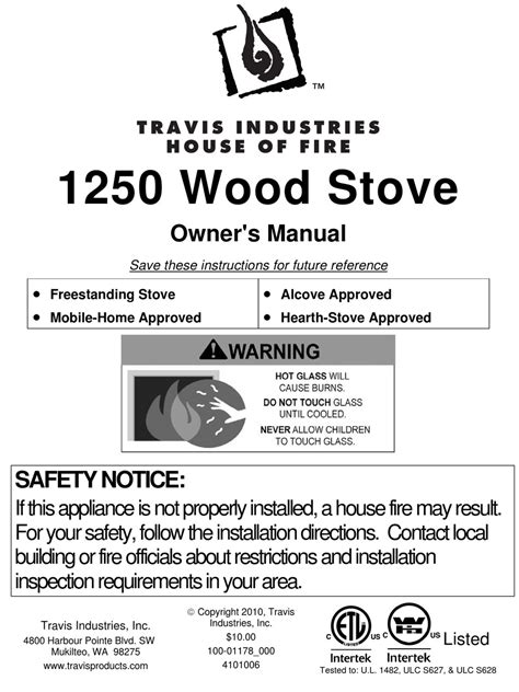 travis wood stove service manual